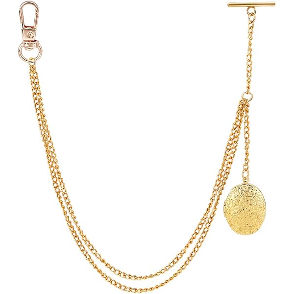 Chaîne Montre De Poche Double Albert - Gourmette Antique Avec Pendentif Arbre De Vie - Pour Hommes