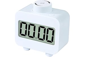FCXJTU Digital Rotary Kitchen Timer, Robot Design Count up/Down Timer with Knob Easy to Use, Loud Alarm, Memory Mute Auto Standby Function for Cooking, Baking, Classroom, Office, Homework