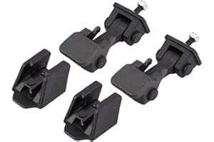KIMISS 1 paire Loquet de Capot Attache de Sécurité et Support de Capot Avant en ABS pour TJ 97-06 (noir)
