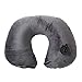 Produktbild FakeFace Aufblasbares Reisekissen Nackenhörnchen mit Handyfach Große Lufteinlass Nackenstütze Nackenkissen für Flugzeug Büro Zug Reisen (Dunkelgrau)