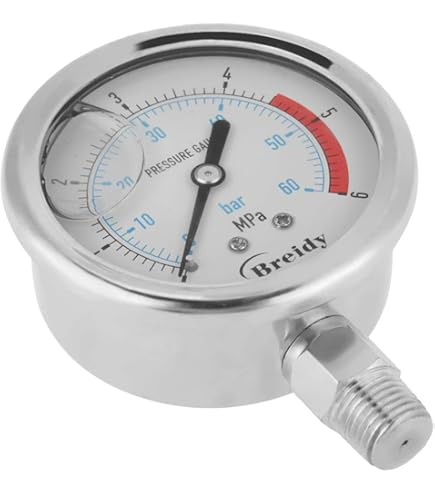 Manometro A Sfera Glicerina 0-16 Bar - Per Idraulica E Irrigazione, Connessione 1/4" - Foto 8