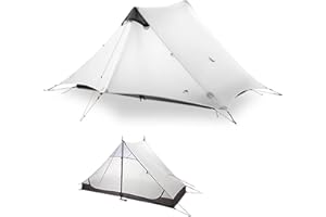 MOXIHIKE 3FULGEAR Lanshan Tente de camping 2 personnes ultralégère 3/4 saisons professionnelle 15D Silnylon 15D pour camping, escalade, randonnée