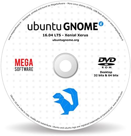 Ubuntu GNOME 16.04 Live - 32 &amp; 64 bits - DVD