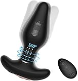 Analvibratoren Silicone Analplug mit 10 x 360 ° Rotations Vibrationmode, Prostata Stimulator Massagegerät mit…