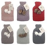 Country Club Cosy Large Hot Water Bottle With Chunky Knitted Cover