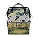 Produktbild bennigiry red-crowned Kraniche Wickeltasche Rucksack groß Kapazität Reise Back Pack Wickeltaschen Organizer Multifunktions-Baby Staubbeutel für Mama