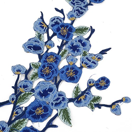 1 x Stickerei Patch Pflaume Blume Annähen Applique Abzeichen Gestickt - 5