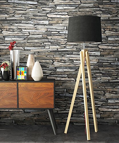 Steintapete Vliestapete Grau Edel , schöne edle Tapete im Steinmauer Design , moderne 3D Optik für Wohnzimmer, Schlafzimmer oder Küche inklusive Newroom Tapezier Ratgeber, mit Tipps für perfekteWände - 4