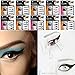 Pack of 40 Pairs Multi Pattern Fashion Vintage Water Transfer Temporary Eye Tattoo Stickers Eyes Makeup
