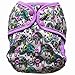 One Size Cloth Diaper Cover Snap With Double Gusset (Colorful Elephant)