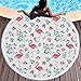 Produktbild Mode Flamingo runde Strandtuch 530G mikrofaser 150 cm Yoga Decke 150 * 150 cm * 1 stücke 14