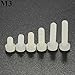 Produktbild ChaRLes 20 Stück m3 weiß rund pillips Pan Kopf Kunststoff Nylon Schrauben Schraube 5/6/8/10/12/15/20/25mm Länge - 25mm