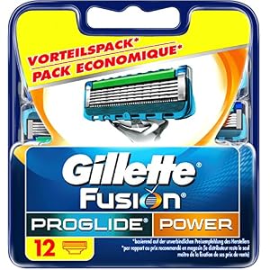 Gillette Fusion ProGlide Power Razor Blades for Men Pack of 12