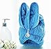 Bath Towel Hair Dry Hat Cap Hair Drying Towel Lady Bath Tool Rabbit Blue