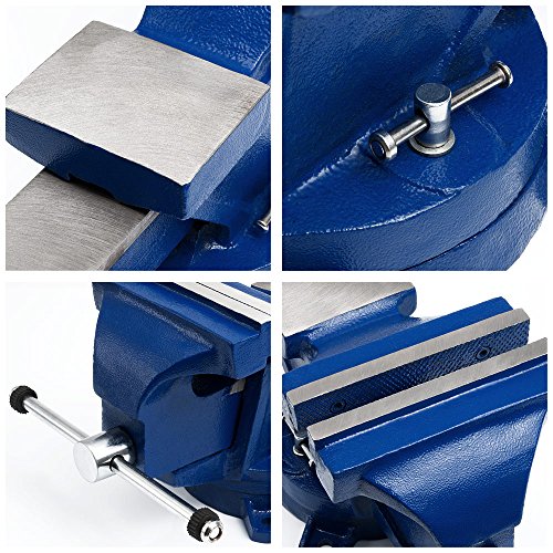 Schraubstock 8 KG 125mm Spannweite Amboss 360° drehbar Drehteller Werkbank Werkstatt Drehteller Parallel-Schraubstock Modellauswahl - 4