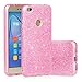 Produktbild EGO ® Glitzer Schutzhülle für Huawei P8 Lite, Pink Back Case Bumper Glänzend Transparente TPU Bling Weiche Glamour Handy Cover Lipgloss