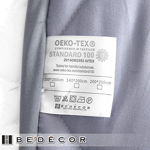 Bedecor Matratzenauflage Weiche, Kurzer Plüsch Matratzen Auflage, 200×200 cm, Grau - 6