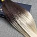 Sunny 50 Strands Ombre Pre Bonded U tip Huamn Hair Extensions Dark Brown to Bleach Blonde 100% Remy Brazilian Human Hair Extensions 16inch