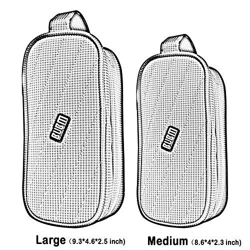 BUBM Universal Tasche Tragetasche für Elektronische Kleingeräte Organisator Reisetasche für Zubehör (Mittel,Schwarz) - 6