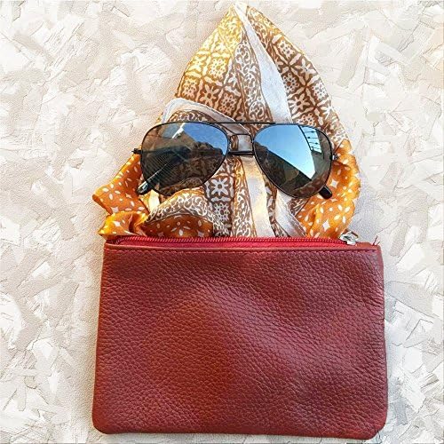Minimal leather wallet Gift for man and women Bordeaux