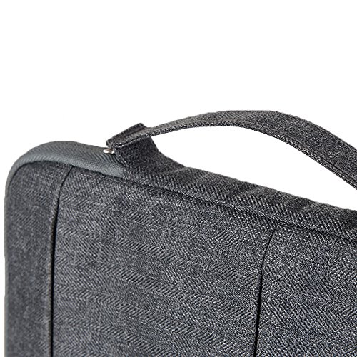 Acxeon Business Laptop Netebook Hülle Sleeve Tasche einfachen Stil Wasserabweisendes Nylongewebe Notebook Sleeve für MacBook Air / Pro Retina, Surface pro4, Ultrabook /Netbook (15.6″, Grau) - 6