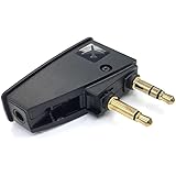 vimmor Generic Airline Flugzeug Flight Kopfhörer Adapter Aviation Stecker-3,5 mm Klinke für BOES QuietComfort 3 QuietComfort 20 QuietComfort 25 QC3 QC20 qc25 Kopfhörer