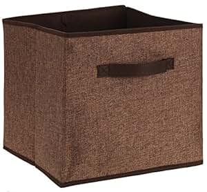 Faltbox Aufbewahrungsbox Textilbox Textil 30 x 30 x 30 cm (Dunkelbraun