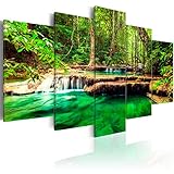 GESAMTFORMAT: ca. 200x100 cm (BxH) (40x60 40x80 40x100 40x80 40x60) - 5-teilig auf Premium Vlies Leinwand