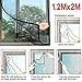 Popamazing 1.2mx2m Black Large Window Screen Mesh Net Insect Fly Bug Mosquito Moth Door Netting