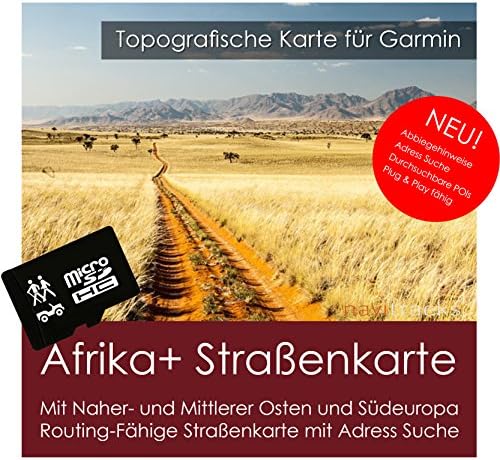 Africa &amp; Middle East GPS Map Garmin 8GB MicroSD. Navigation Devices for PC and Mac