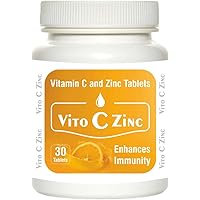 Vito C Zinc Tablets With Vitamin c 500mg and Zinc 150mg For Immunity Booster(30 Tablets)