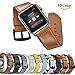 Produktbild Chok Idea Leder Strap Compatible with Apple Watch Armband 42mm 44mm,Echtleder Ersatz Armband Mit Secure Metal Schnalle Replacement for iWatch Apple Watch Series 4 3/2/1,Classic Brown