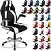 Produktbild RACEMASTER® Racing Bürostuhl "GT Stripes Series", klappbare Armlehnen, 25 Farbvarianten, schwarz/weiß