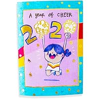 Alicia Souza - 2020 Year of Cheer Pocket Planner | Monthly Grid View | Gold Foil Cover | Cute Illustrations | Size - Height - 10cm; Width - 15cm