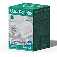 Medrull 75 Stk. steriler Wundverband - 6 x 7 cm groß, mittlere Saugfähigkeit, zum Kleben, starke Haftkraft, großes…