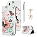 Produktbild Huawei P20 Lite Hülle Case Dielianhua Muster Kunstleder PU Leder Hülle Wallet Tasche Handyhülle Soft TPU Innere Schutzhülle Klapphülle Schale Bookstyle Ständer Kartenfach Magnetverschluss Brieftasche