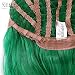 Neitsi 22" 100% Korean Fiber Curly Cosplay Long Synthetic Hair Wigs Women's Girl's Full Head Wigs (Green#)