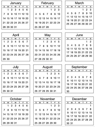 SRM Stickers 2018 Mini Calendar Standard, 6 3/4" x 9"