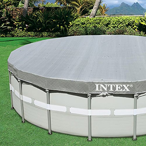 Intex Abdeckplane Deluxe für Frame-Pool, 549cm, grau, Überhang 20 cm - 2