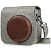 Produktbild Fintie Tasche für Fujifilm Instax Mini 8 / Mini 9 Sofortbildkamera - Premium Stoff Schutzhülle Reise Kameratasche Hülle Abdeckung mit Abnehmbaren Riemen, Stoff Denim grau