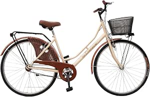 Bicicletta Donna da Passeggio Olanda Misura 26 Bici da città Vintage retrò  con Cestino Beige : Sport e tempo libero
