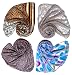 Letz Dezine Printed Poly Cotton Scarf and Stoles, Set of four mullticoloured stoles RS.399.00