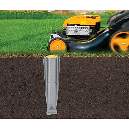 Brabantia Lift-o-Matic Advance Wäschespinne, mit Kunststoff-Bodenanker zum Einbetonieren, Schutzhülle und Klammerbeutel, 50 m Soil Spear - 5