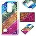 Produktbild Ooboom® LG Stylus 2 Hülle TPU Silikon Bumper Schutzhülle Handy Tasche Regenbogen Muster Case Cover mit Flüssigkeit Funkeln Glänzend Bling Glitter - Diagonale Streifen