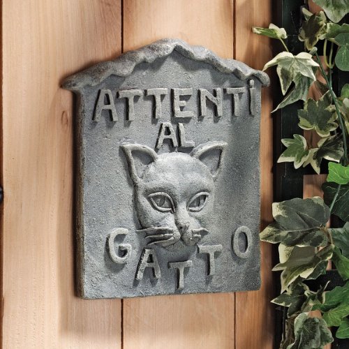 Design Toscano Hüte Dich vor der Katze, Italienische Wandskulptur: Attenti al Gatto - 2
