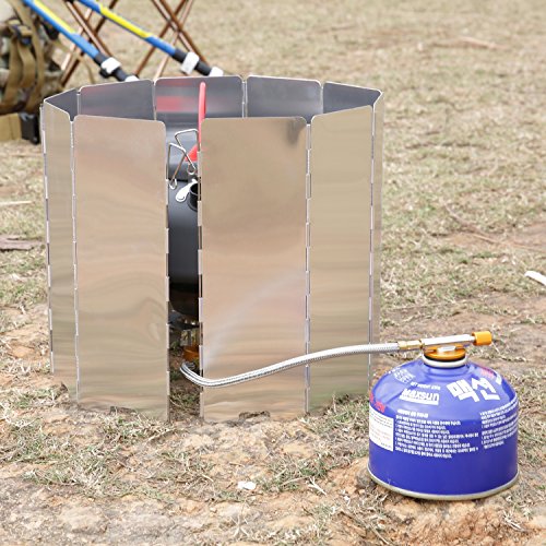 Faltbarer Windschutz Für Gaskocher - Edelstahl Spritzschutz 34x30cm Camping