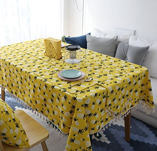 Simple cloth tablecloth pineapple rectangular tablecloth 140X200cm 55X79 inch