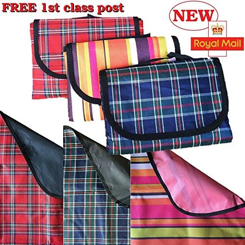 Picnic Rug Mat MarkUK® Large Waterproof Blanket Travel Camping Caravan Outdoor (RED)
