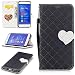 Produktbild Lonchee Huawei P8 Lite 2017/Honor 8 Lite Wallet Tasche Brieftasche Schutzhülle,Liebesschnalle Farbabstimmung Design Hochwertige PU Leder Folio Tasche Case Hülle im Bookstyle mit Standfunktion Kredit Kartenfächer Abnehmbare Handschlaufe(schwarz)