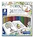 Staedtler 144 C24JB Matite Colorate Noris 24 Pezzi - Anti-Rottura ABS - Confezione Johanna Basford Per Adulti E Bambini